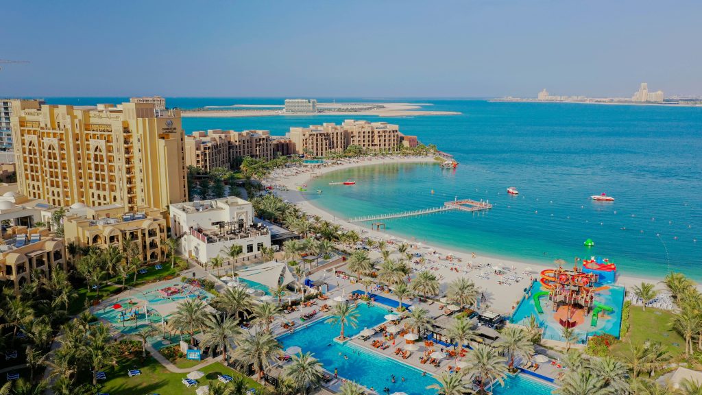 Al Marjan Island Ras Al Khaimah beach with scenic coastal views