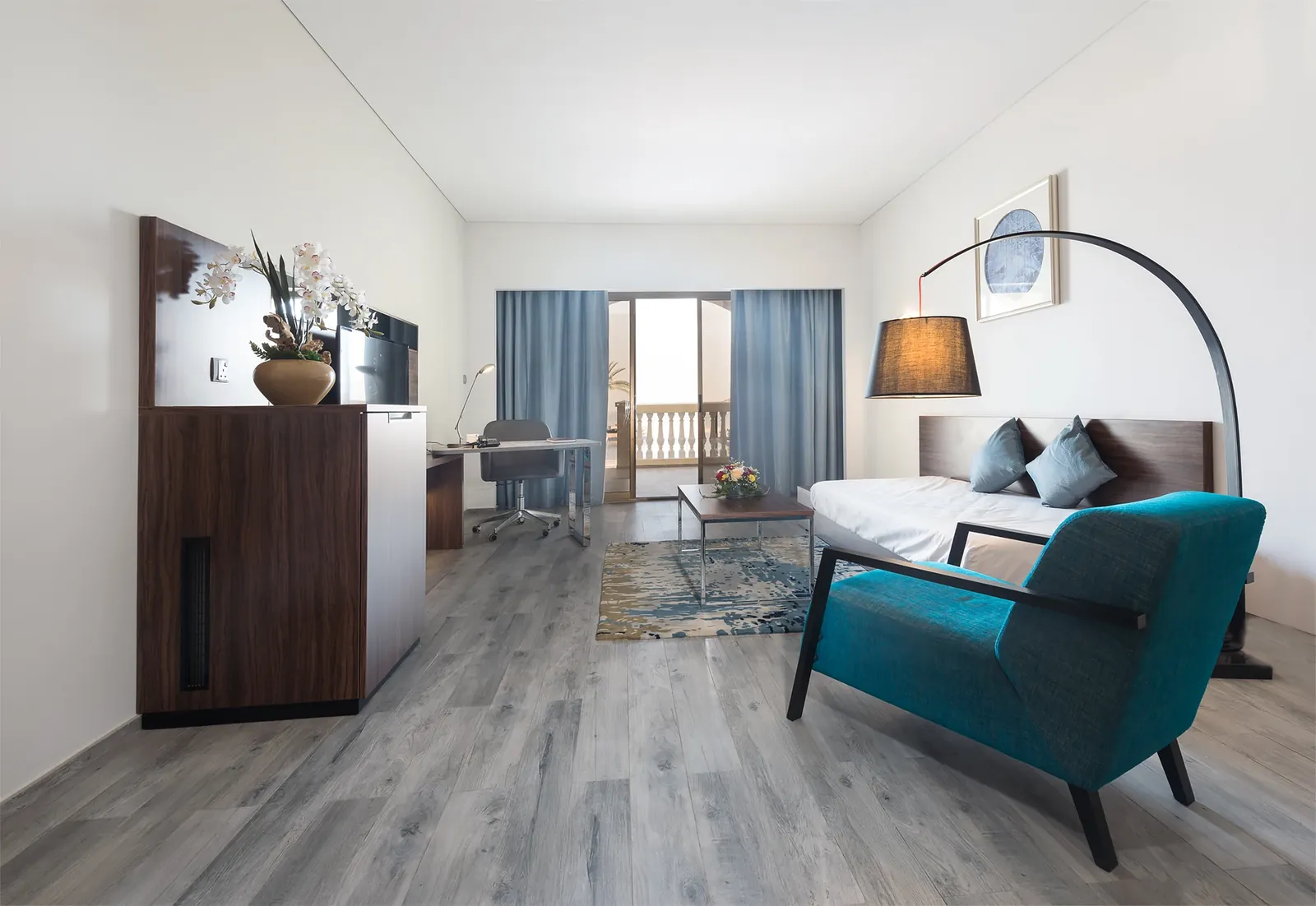 Villa living room at Barracuda Beach Resort, Umm Al Quwain